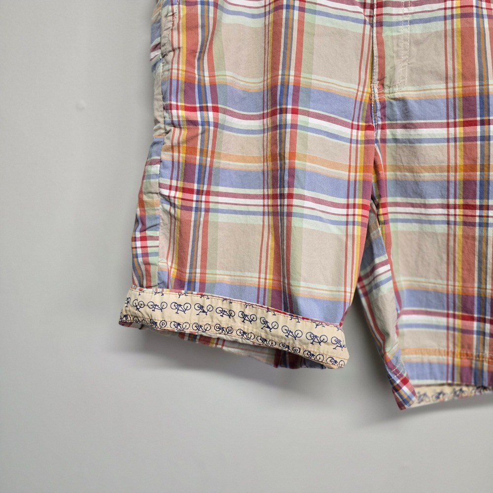 Robert Graham Plaid Shorts Mens 36 Multicolor Bicycle Trim Preppy Summer Casual - Picture 2 of 15